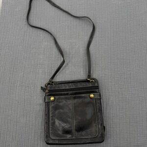 Black Leather Crossbody Bag